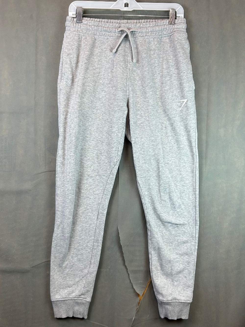 Gymshark Mens Crest Joggers Sweatpants Light Grey Marl Size Small